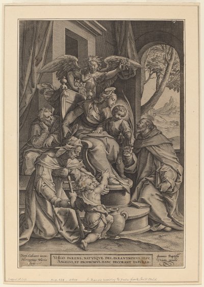 La Sainte Parenté - Hieronymus Wierix after Denys Calvaert