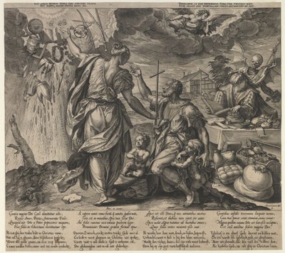 Les deux morts, seconde moitié du 16ème siècle - Hieronymus Wierx