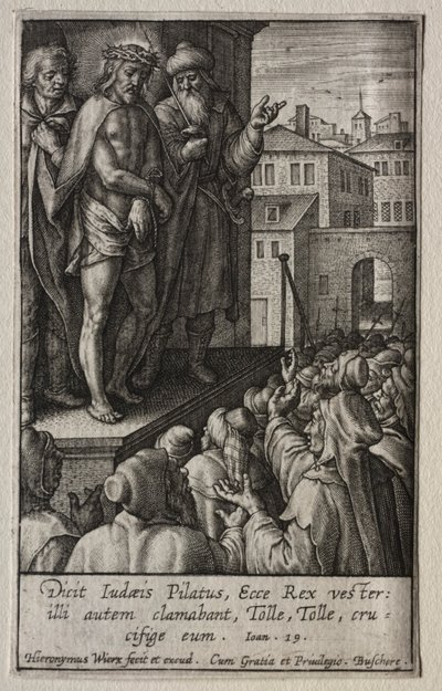 La Passion : Christ présenté au peuple - Hieronymus or Jerome Wierix