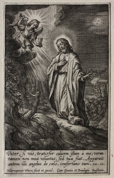 La Passion : Christ au Mont des Oliviers - Hieronymus or Jerome Wierix