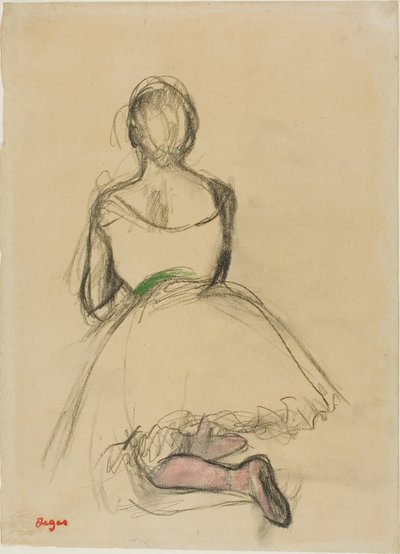Danseuse agenouillée, vue de dos - Hilaire Germain Edgar Degas