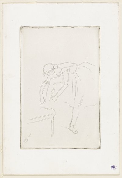 Danseuse mettant ses chaussures - Hilaire Germain Edgar Degas