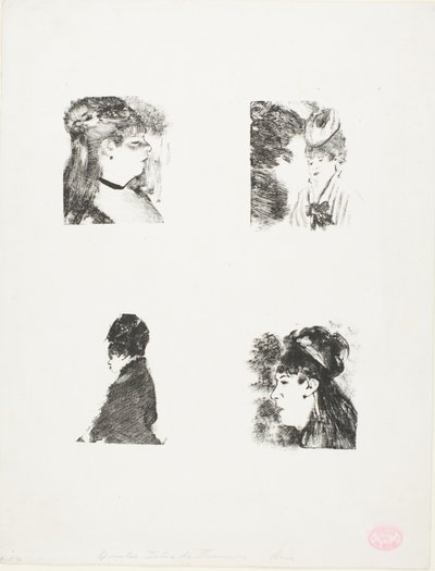 Quatre têtes de femmes - Hilaire Germain Edgar Degas