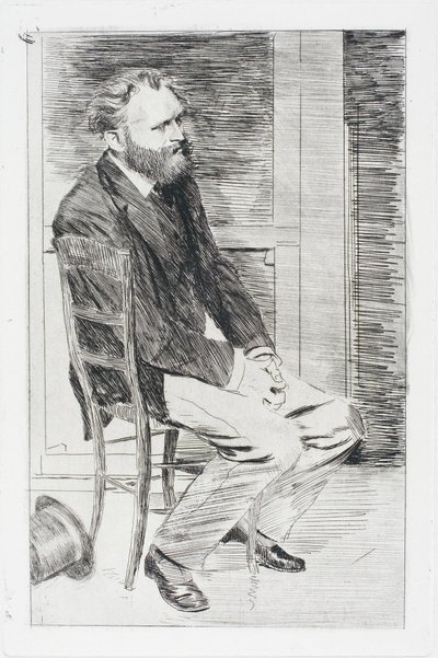 Manet assis, tourné vers la droite - Hilaire Germain Edgar Degas