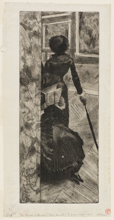 Mary Cassatt dans la Galerie des peintures du Louvre - Hilaire Germain Edgar Degas
