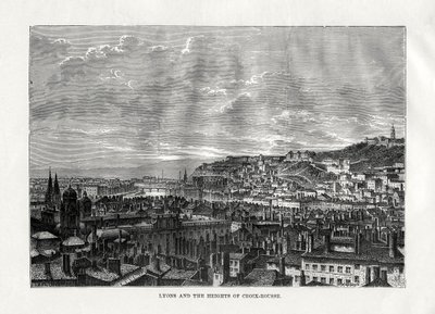 Lyon et les hauteurs de la Croix-Rousse, France, 1879 - Hildibrand