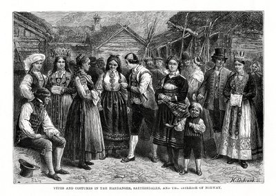 Types et costumes en Norvège, 1879 - Hildibrand
