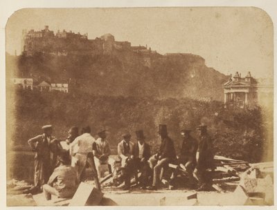 [Le château depuis le monument Scott] - Hill and Adamson