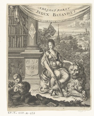 Page de titre pour Index Batavicus, ou Liste des écrivains bataves et hollandais - Hillebrand van der Aa