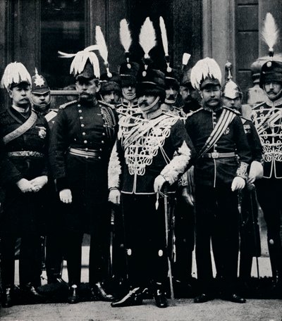 Le futur roi Édouard VII et les officiers des Hussards de la Reine d