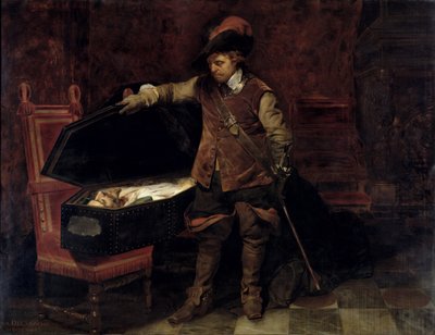 Oliver Cromwell (1599-1658) ouvrant le cercueil de Charles Ier (1600-49) 1831 - Hippolyte (1797 1856) Delaroche