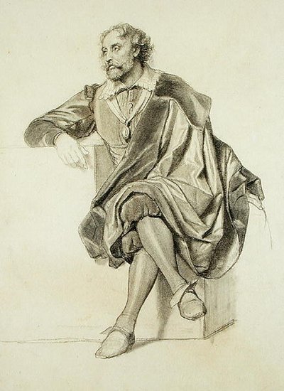 Étude pour le Portrait de Pierre Paul Rubens (1577-1640) - Paul Delaroche