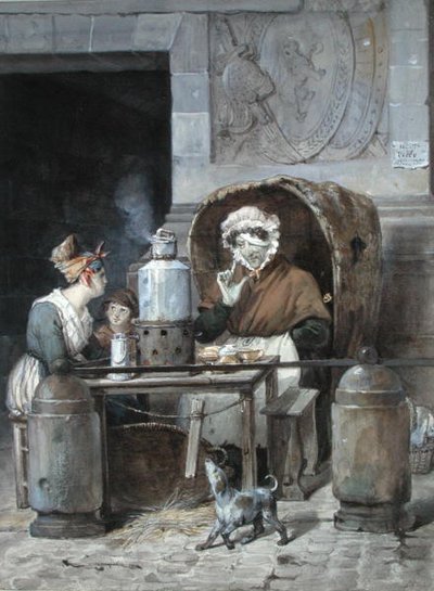 Vendeur de café au coin de la Porte Saint-Denis, 1830 - Hippolyte Adam