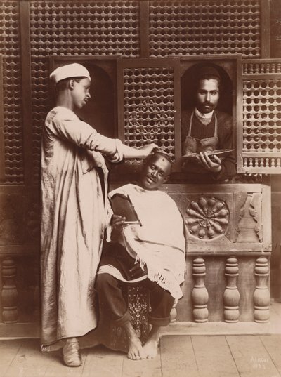 Barbiers au travail - Hippolyte Arnoux