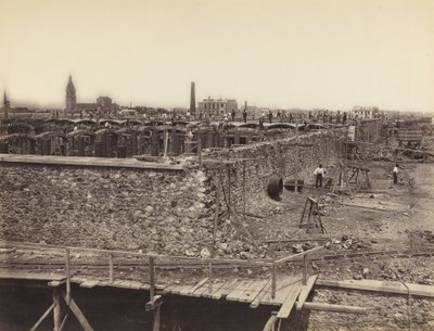 Réservoir de Montrouge, bassin supérieur, côté droit, vers 1870 - Hippolyte Auguste Collard