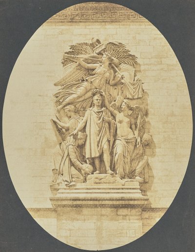 [Detail of "Le Triomphe de 1810," by Jean-Pierre Cortot, Arc de Triomphe] - Hippolyte Bayard