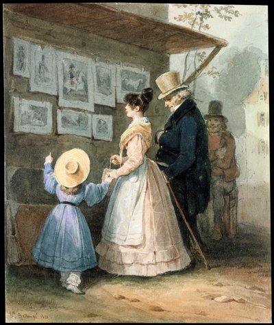 Chez le vendeur de gravures, 1831 - Hippolyte Bellange
