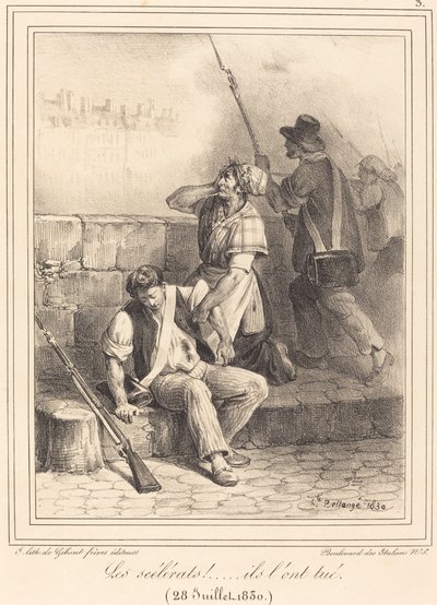 "Les Scélérats!..." - Hippolyte Bellange