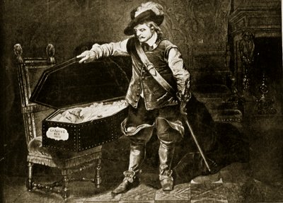 Cromwell contemple le corps de Charles Ier, illustration de 