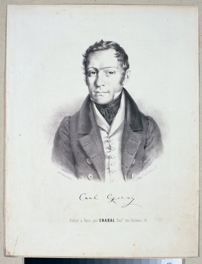 Carl Czerny (1791-1857) gravé par Huard - Hippolyte Lallemand