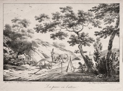 Le canon prêt à tirer, 1817 - Hippolyte Lecomte