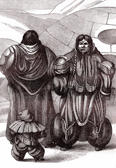 La famille esquimaude. 1880 (gravure) - Hippolyte Leon Benett