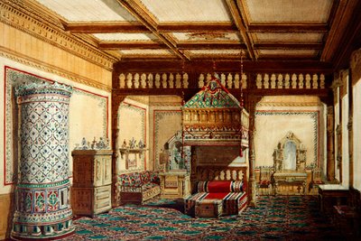 Chambre dans le palais du grand-duc Vladimir Alexandrovitch à Saint-Pétersbourg - Hippolyte Monighetti
