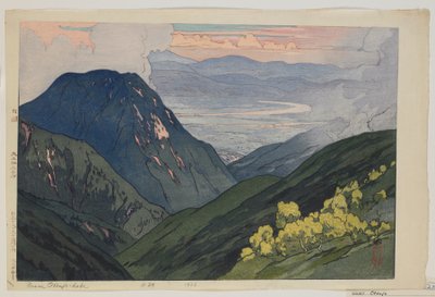De Daitenjodake, de la série, Douze scènes dans les Alpes japonaises, époque Taisho - Hiroshi Yoshida