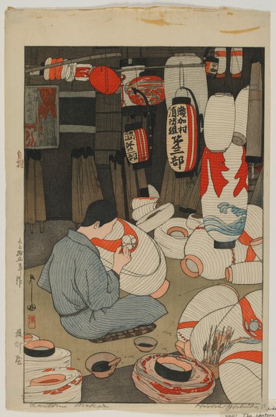 Fabricant de lanternes, époque Taisho - Hiroshi Yoshida