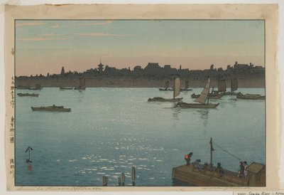 Rivière Sumida - Après-midi, de la série, Douze Scènes de Tokyo, époque Taisho - Hiroshi Yoshida