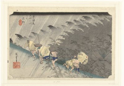 Pluie torrentielle à Shono - Hiroshige (I) , Utagawa