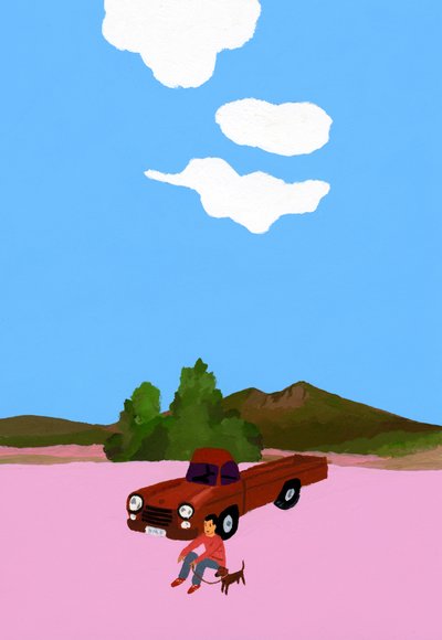 Conduire avec le chien dans un pick-up. - Hiroyuki Izutsu