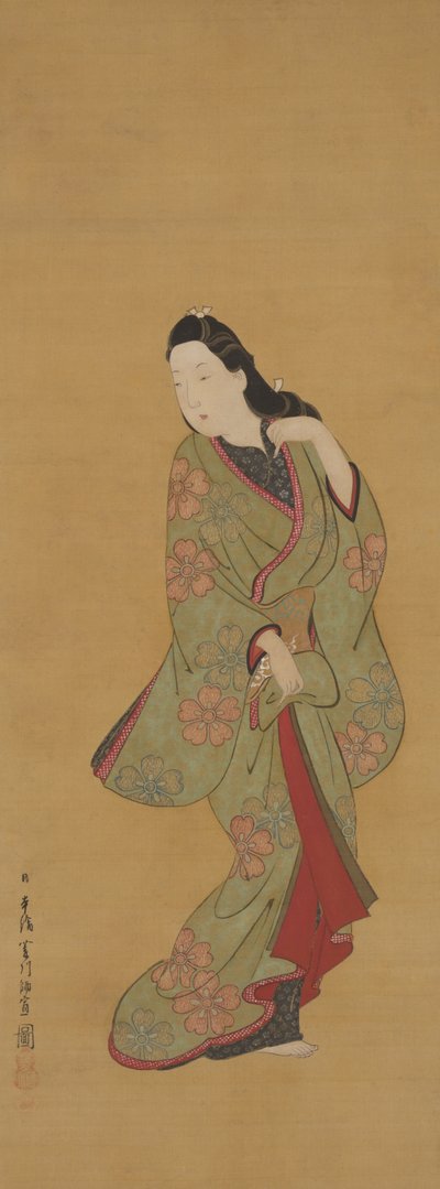 Beauté tournant la tête - Hishikawa Moronobu