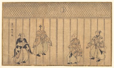Matchs de football disputés par des nobles - Hishikawa Moronobu