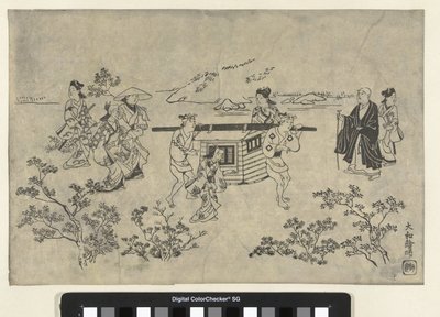 Compagnie de voyage - Hishikawa Moronobu
