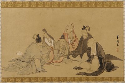 Les Six Poètes Immortels, période Edo, fin 18e-début 19e siècle - Hishikawa Sori
