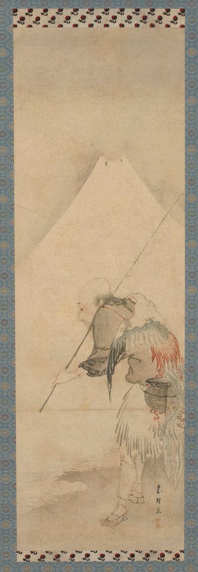 Le pêcheur Hakuryo et le mont Fuji, période Edo, 1770-1820 - Hishikawa Sori