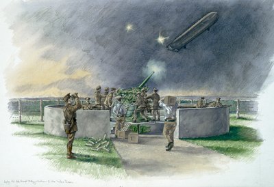 Batterie de Lodge Hill, Chatham, Kent, Première Guerre mondiale - Historic England Staff graphic artist