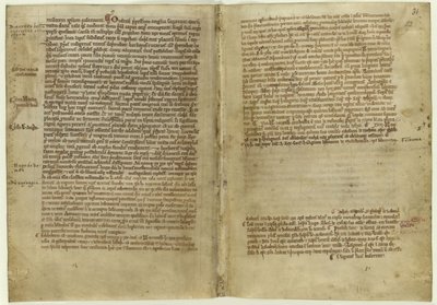 Récit en vers de la Magna Carta dans la Chronique de l