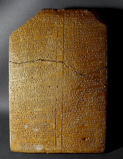 Civilisation hittite : tablette cunéiforme transcrivant le rituel d