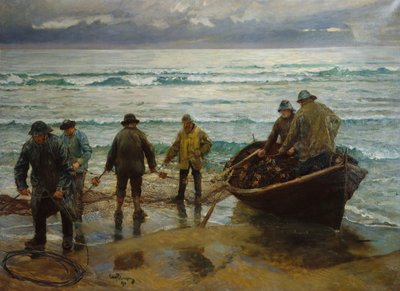Pêcheurs de saumon à Sele - Hjalmer Eilif Emanuel Peterssen