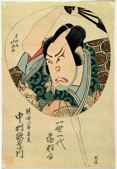 Acteur - Conception pour un éventail - Hokushiu Hokushiu