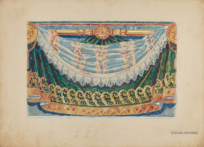 Conception de bordure de papier peint, vers 1939 - Holger Hansen