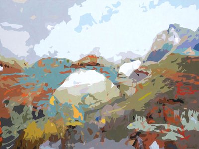 Landscape Obscura - 12, 2024 (huile sur toile) - Holly Boruck