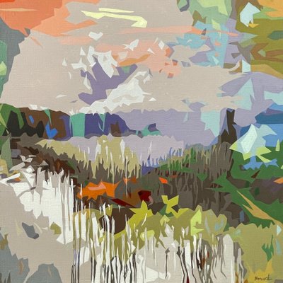 Landscape Obscura - 8, 2024 (huile sur lin) - Holly Boruck