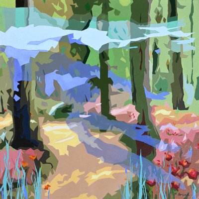 Landscape Obscura - 9, 2024 (huile sur lin) - Holly Boruck
