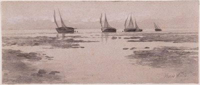 Des bateaux sur les vasières - Homer Dodge Martin