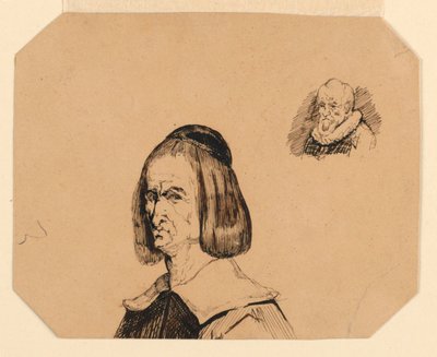 Têtes de Deux Hommes, dans le Style de Frans Hals - Homer Dodge Martin