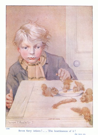 Sept bébés poilus, illustration de 