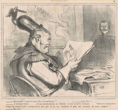 "-Ouriskoff!..trouvez-vous cela ressemblant?" des Actualités - Honoré Daumier
